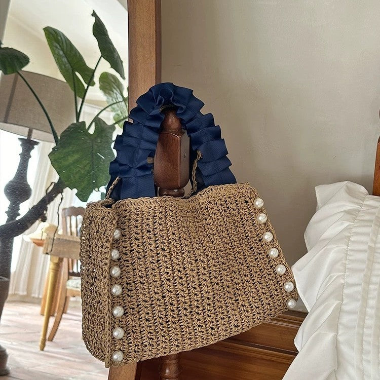 Bucket bag with ruffled handle Bowlift