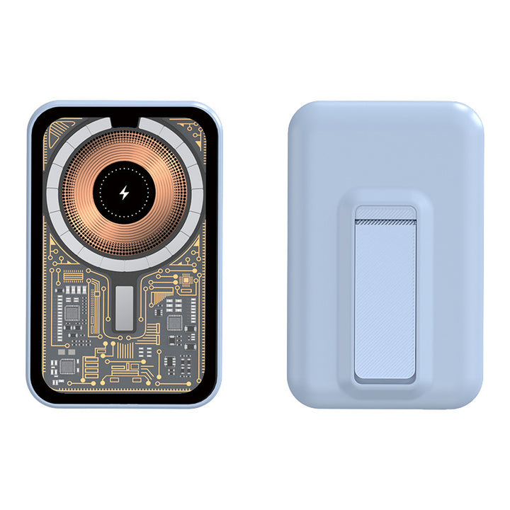 Portable power bank with innovative wireless charging function and integrated stand Bowlift