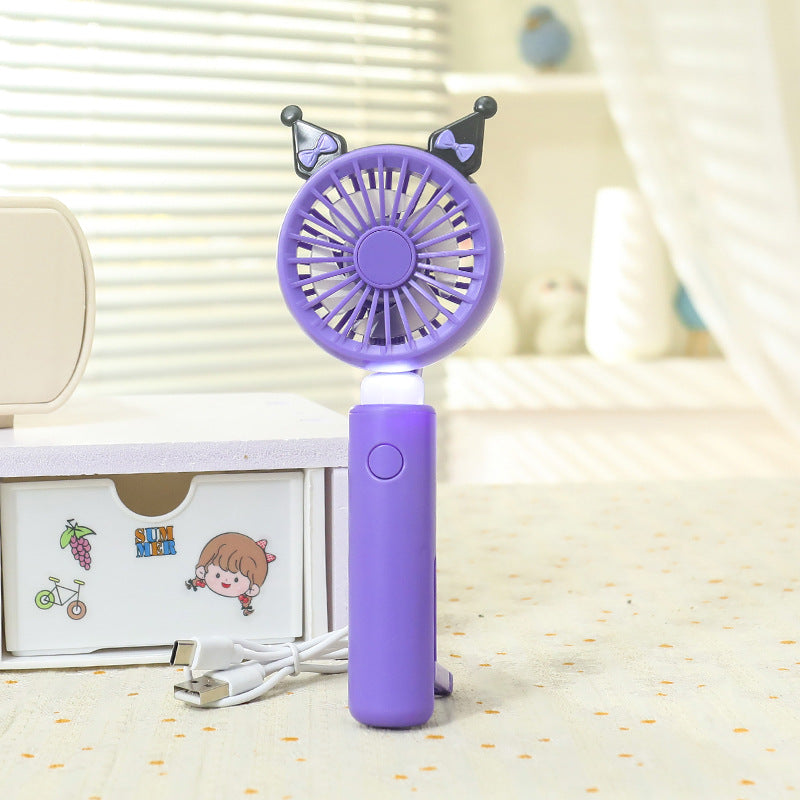 Women's Portable Bunny Design Hand Fan Bowlift