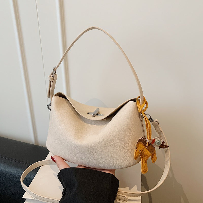 Elegant Soft-Suede Shoulder Bag Bowlift