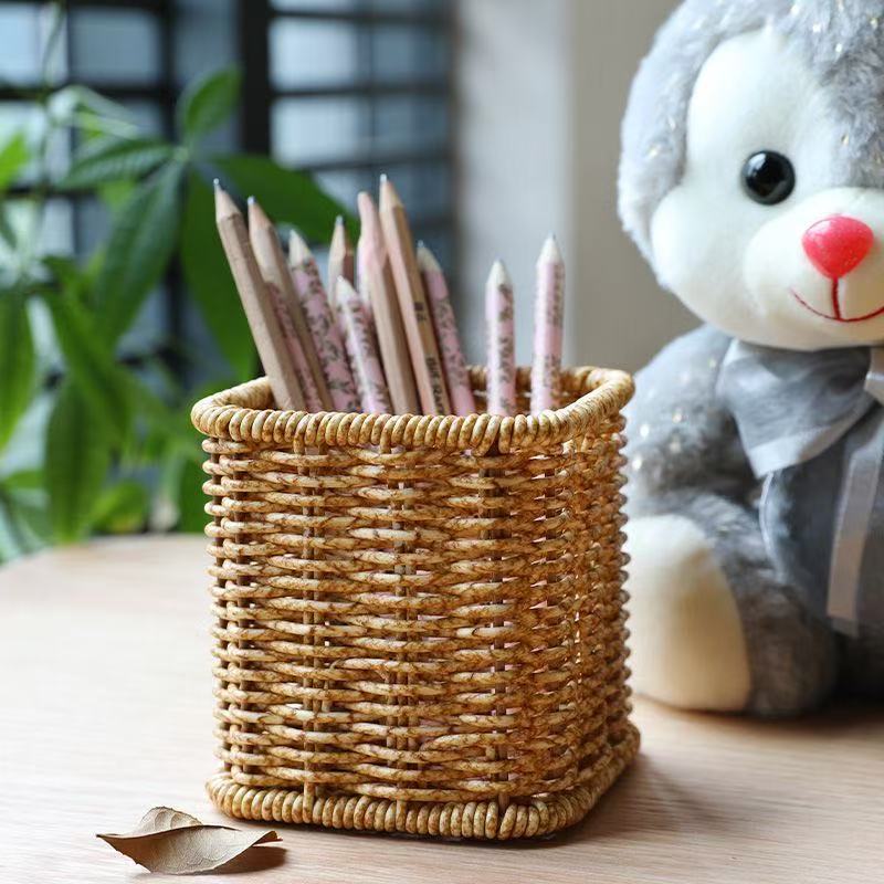 Handwoven Decorative Storage Bin Bowlift