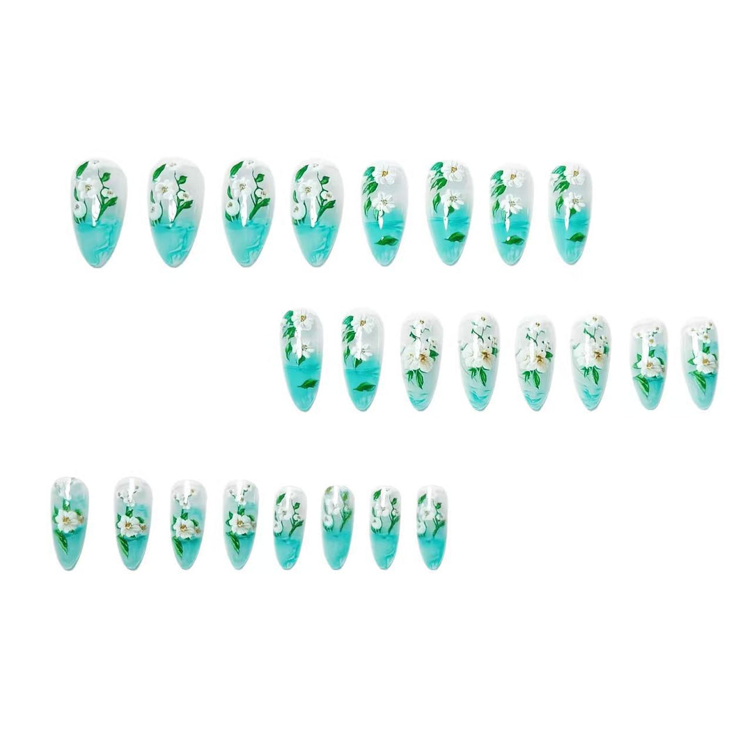 Floral Elegant Acrylic Nail Art Bowlift