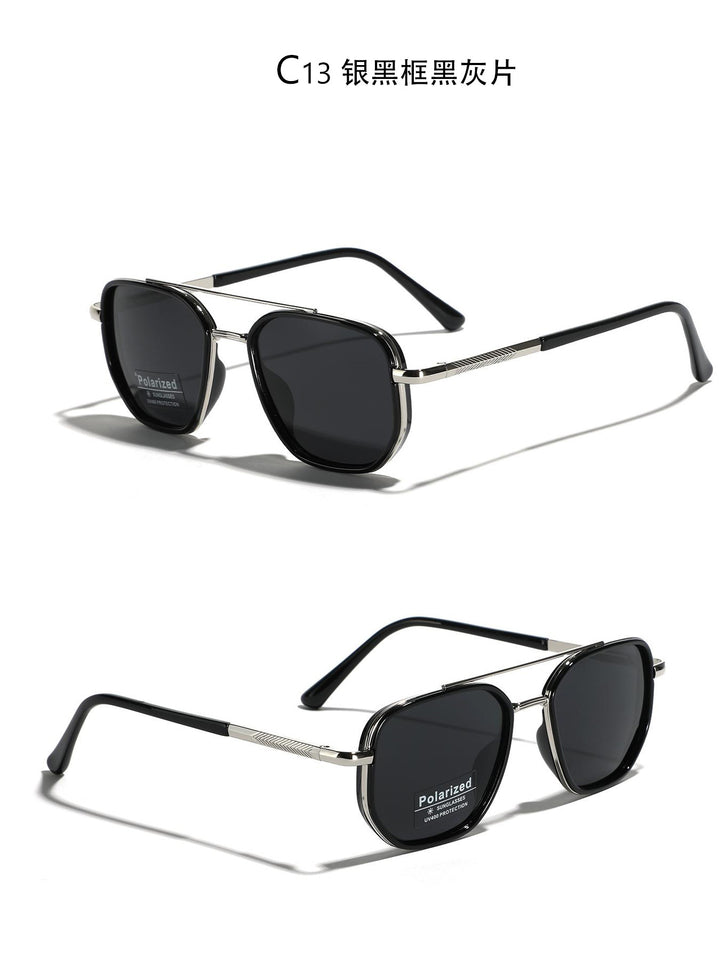 Women's Square Sunglasses with Polarized Lenses and Elegant Metal Frame Bowlift