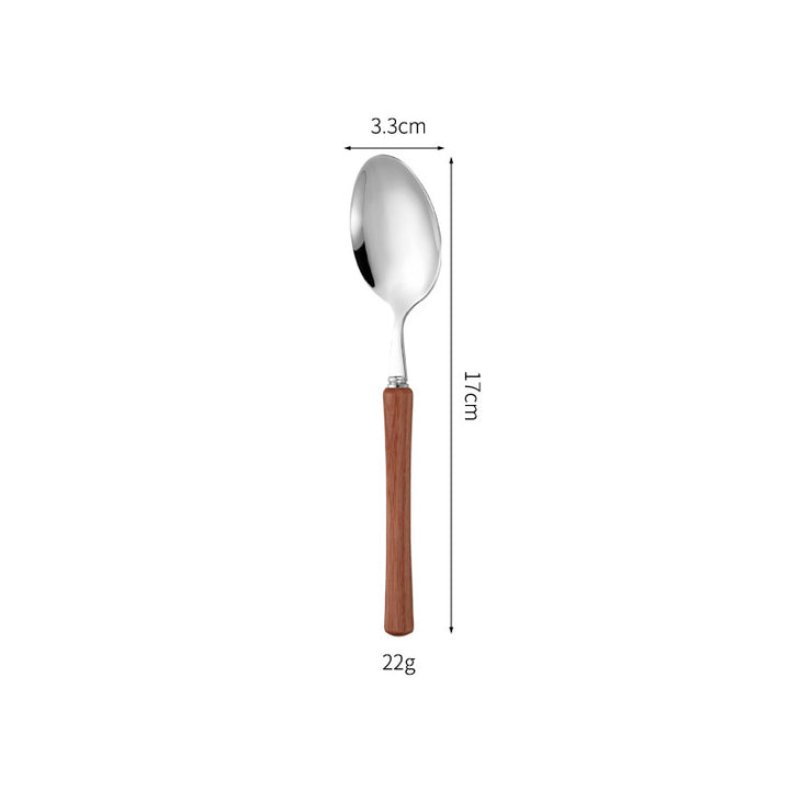 Elegant serving spoon with ergonomic wooden handle Bowlift