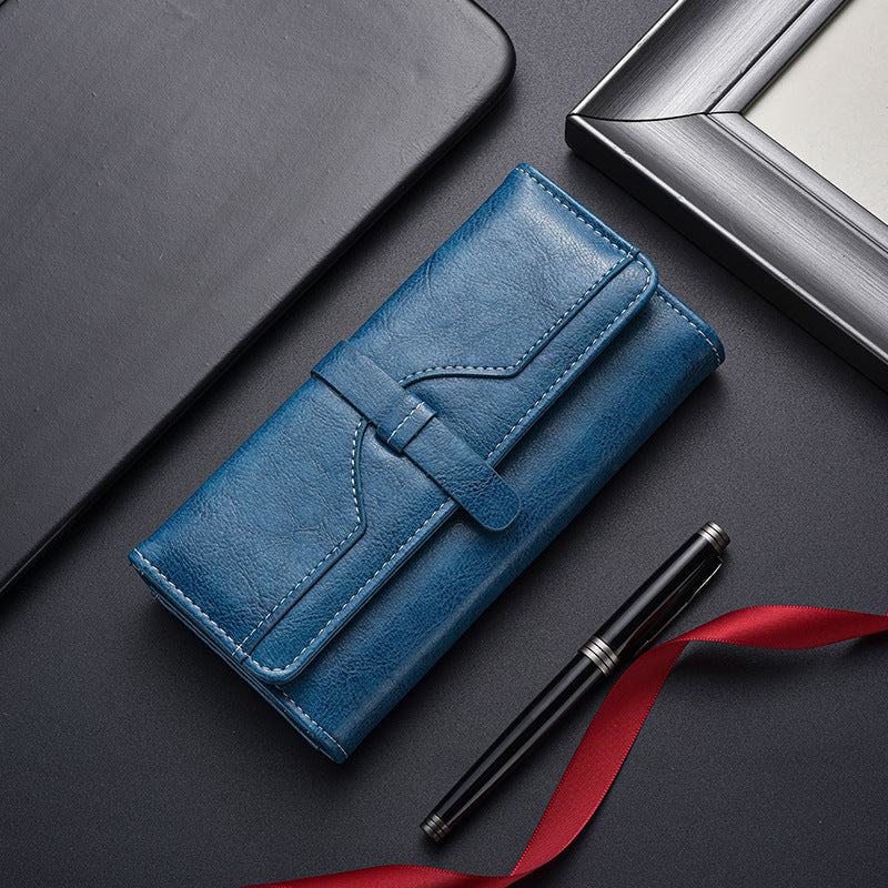 Premium Leather Long Wallet Bowlift