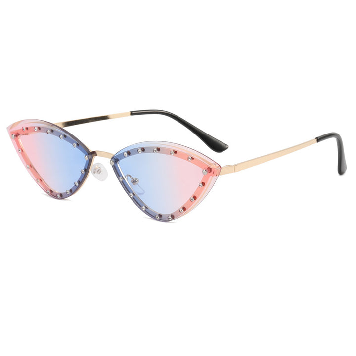 Women's Cat-Eye Sunglasses with Glitter Details Bowlift