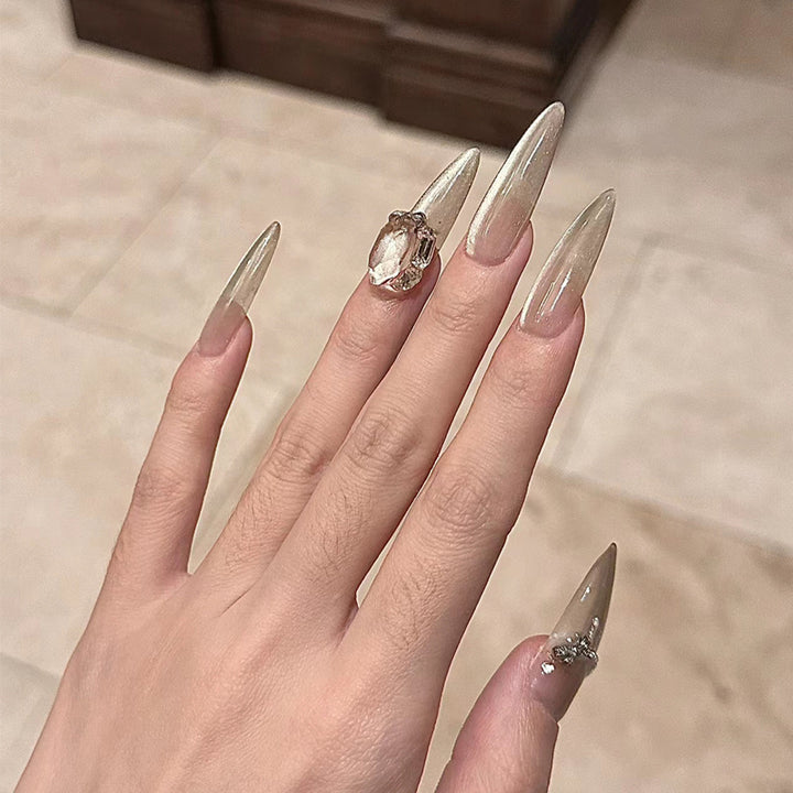 Elegant Sculpted Press-On Nails Bowlift