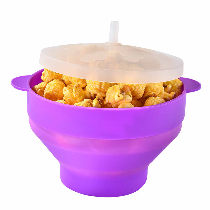 Silicone Popcorn Container with Lid Bowlift