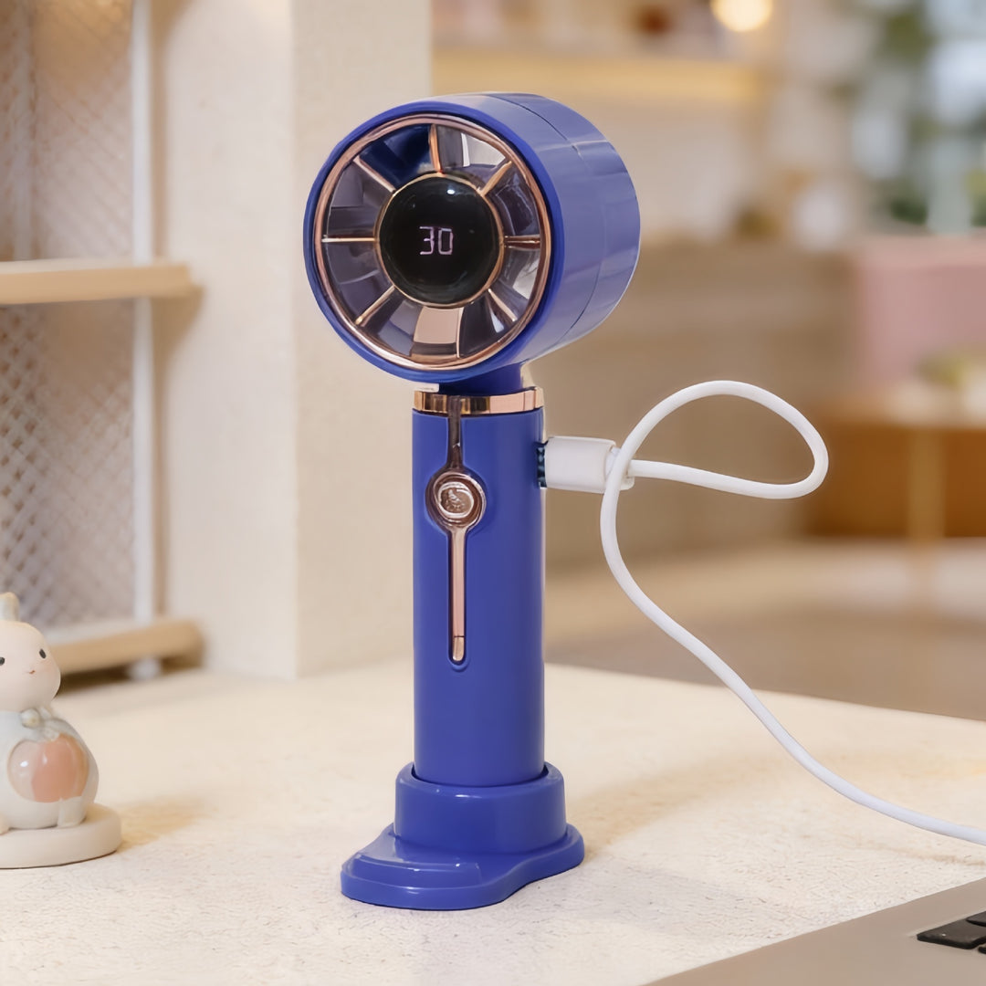 Women's portable USB hand fan with variable speed control Bowlift