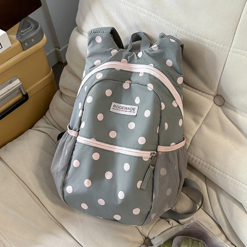 Lightweight Polka Dot Casual Backpack