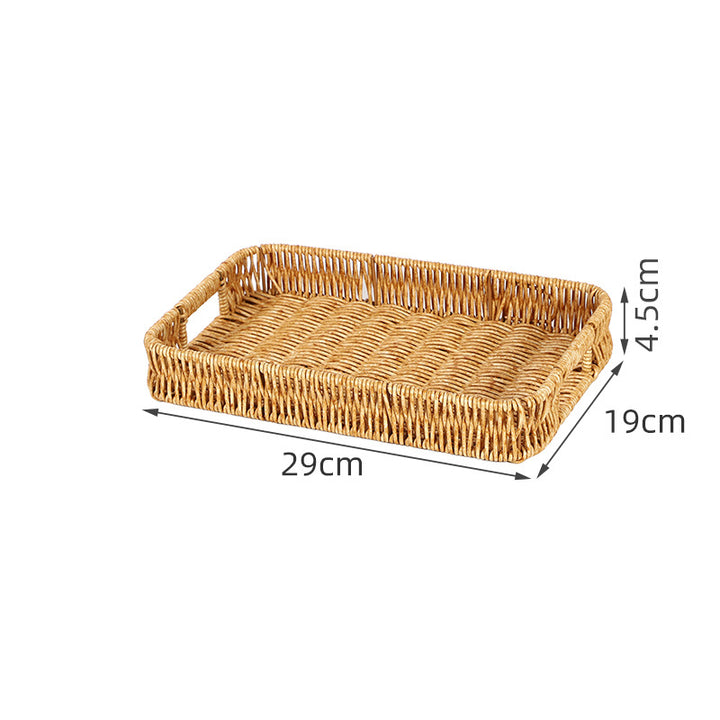Round Artisan Woven Serving Tray Bowlift