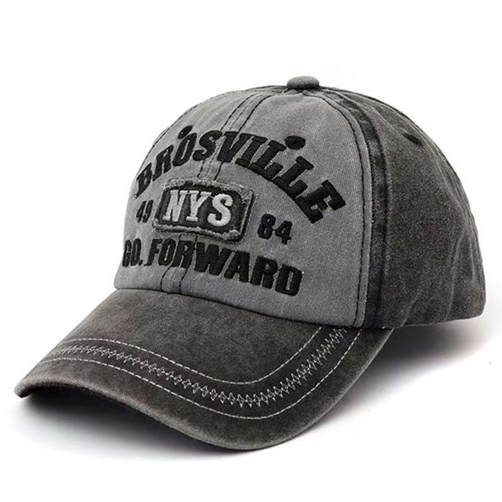 Men's Distressed Vintage-Inspired Baseball Cap Bowlift