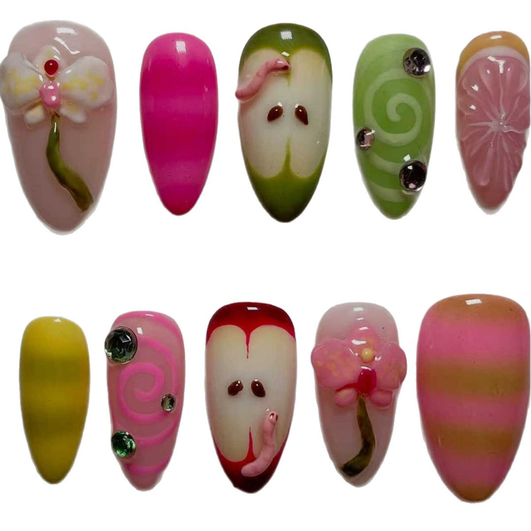 Artistic 3D Fruit Nail Design Bowlift