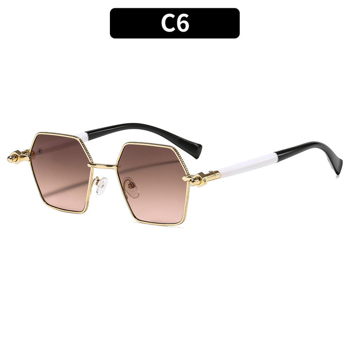 Luxe Hexagonal Frame Sunglasses