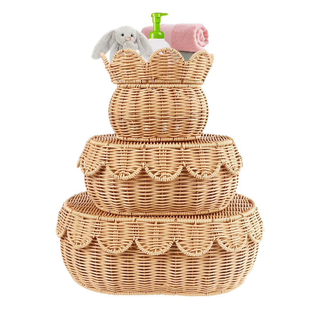 Ornate decoration basket made from natural materials Bowlift
