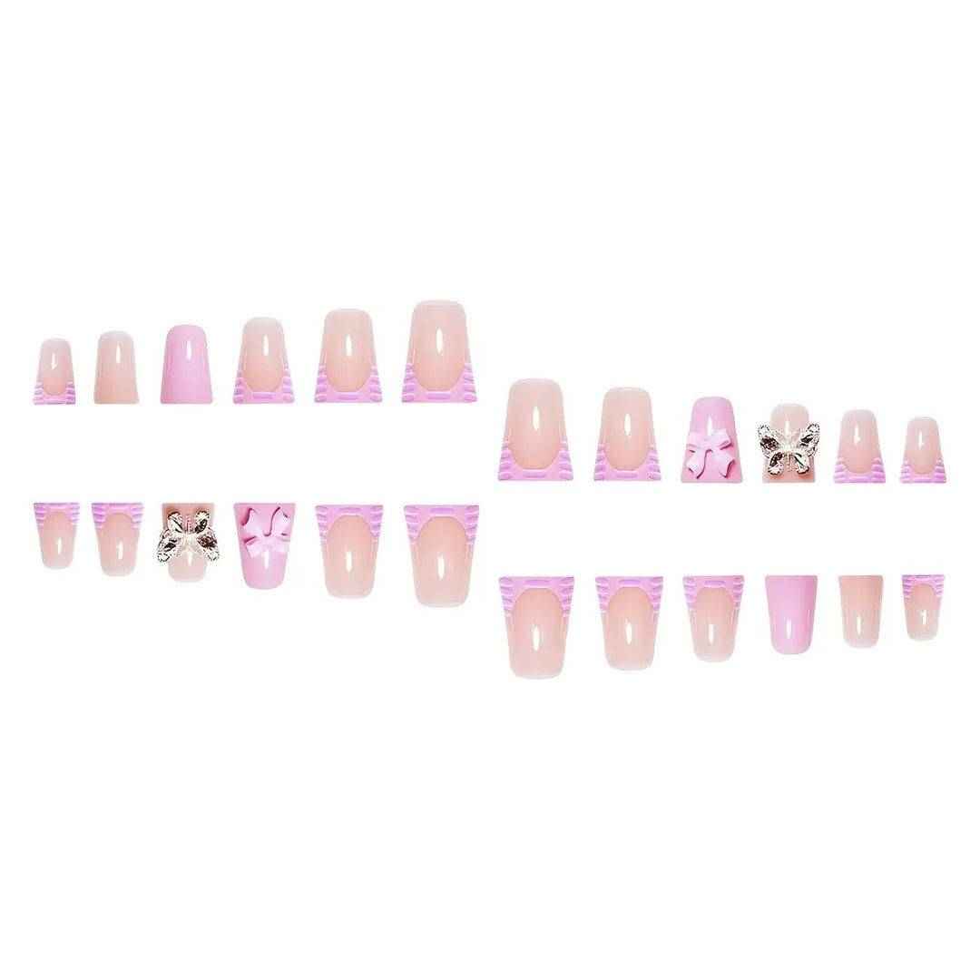 3D Floral Press-On Nail Art Set Bowlift