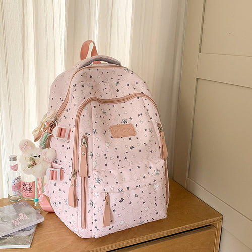 Cute Star-Printed School Backpack