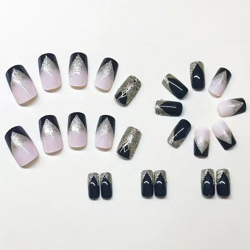 Luxury Glitter-Accent Nail Enhancements Bowlift