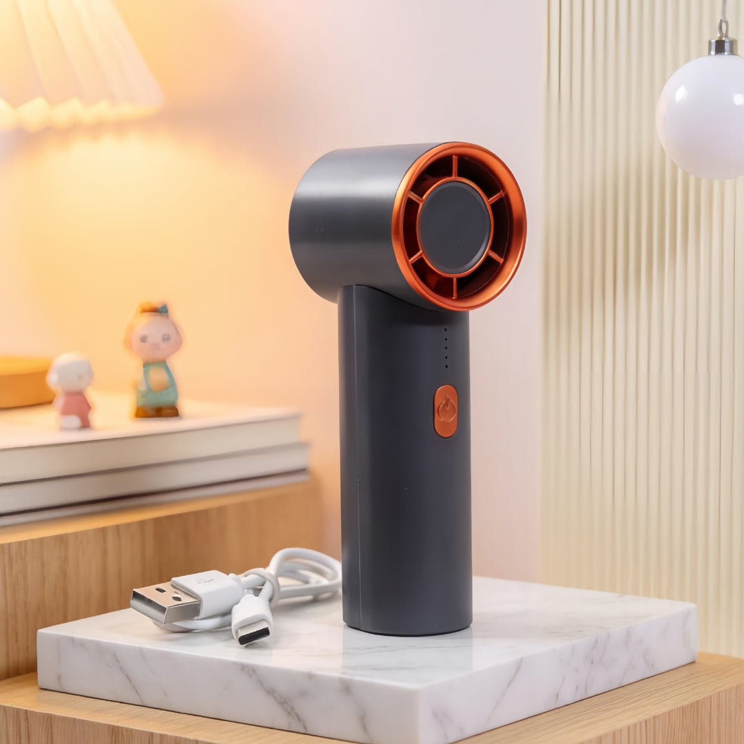 Women's portable mini fan with ergonomic design Bowlift