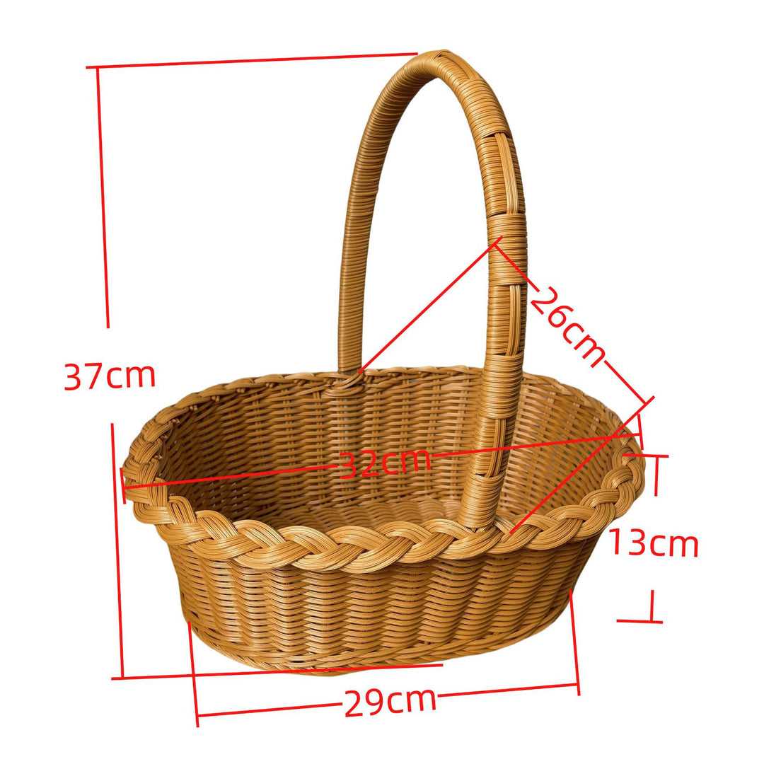 Ladies elegant braided shopping basket Bowlift