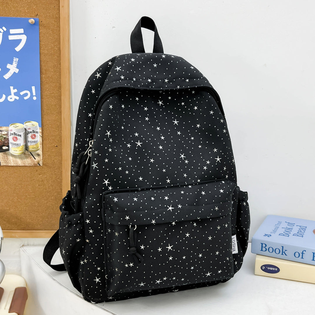 Starry-Patterned Functional Backpack