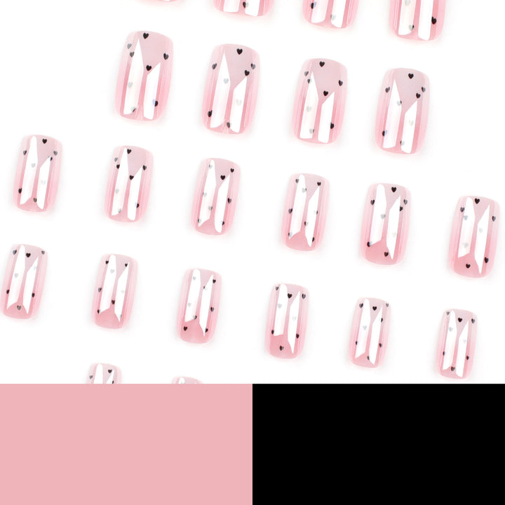 Artificial Nail Art with Heart Design Bowlift