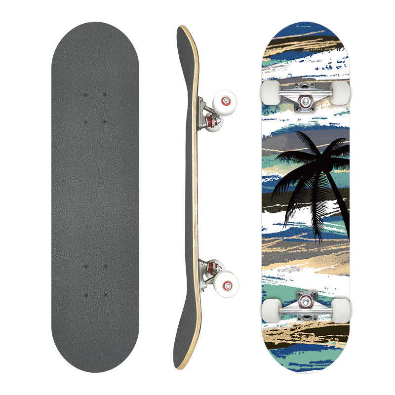 Complete Street Skateboard with Maple Deck Concave and Durable PU Wheels Bowlift
