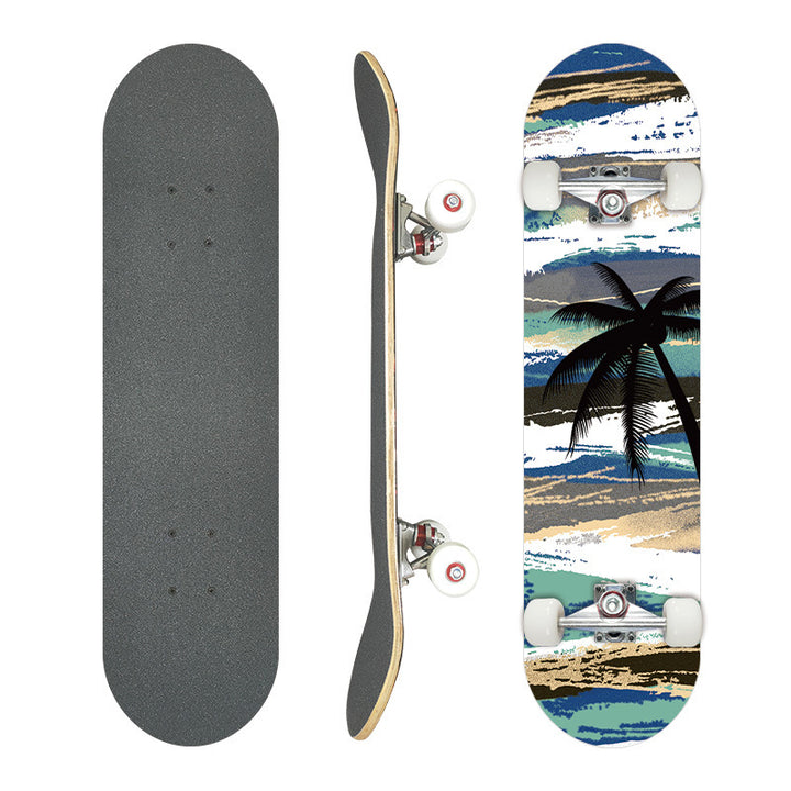 Complete Street Skateboard with Maple Deck Concave and Durable PU Wheels Bowlift