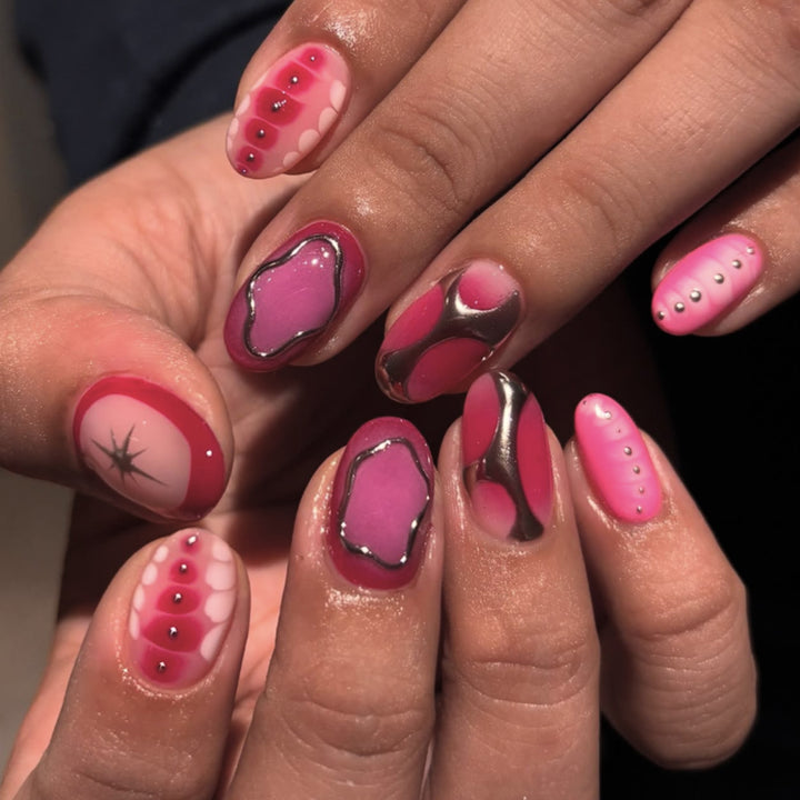 Artistic Nail Art with Decorative Effects Bowlift