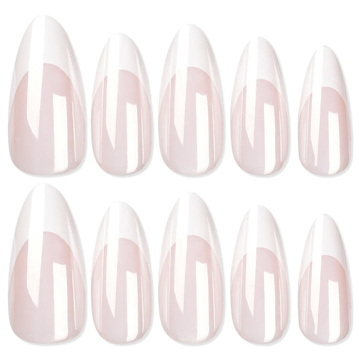 Artificial Nail Tips with Elegant French-Tip Design Bowlift