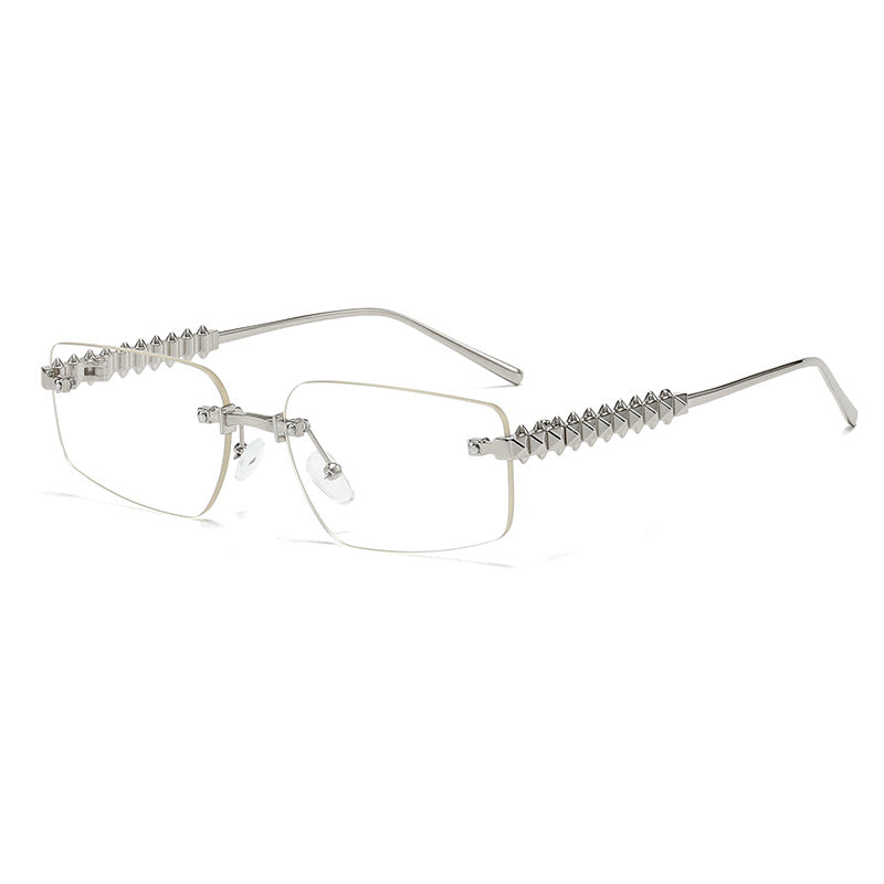 Women's fashion rectangular glasses with extravagant accents Bowlift
