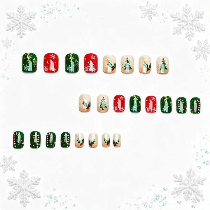 Festive Holiday Nail Art Design Bowlift