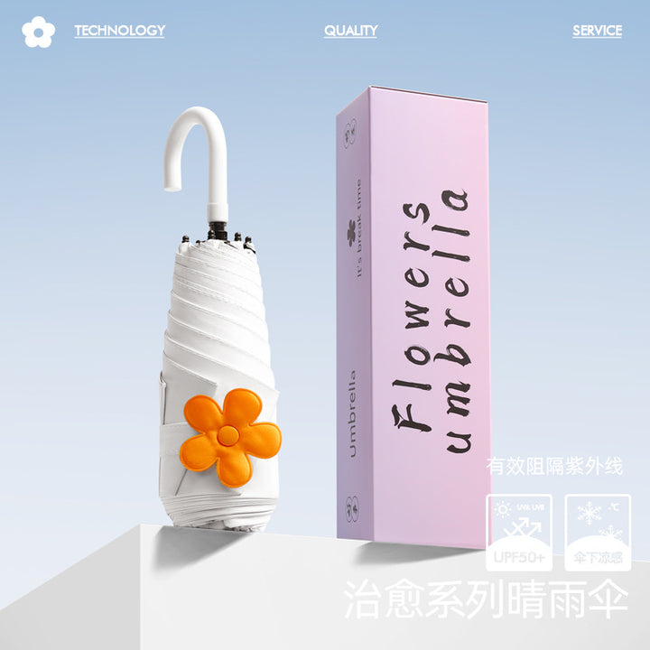 Ladies stylish and elegant folding umbrella with floral design Bowlift