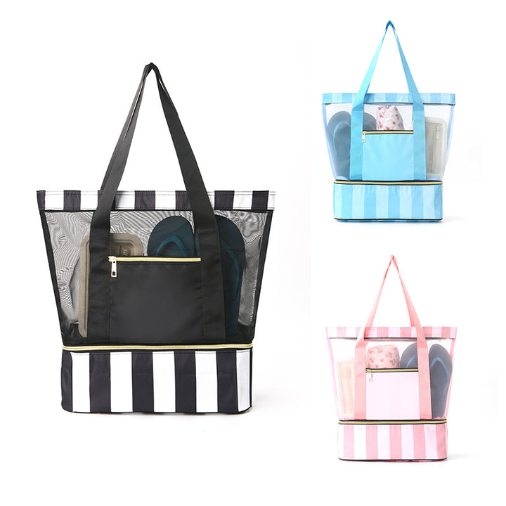 Beach bag with see-through design and large storage Bowlift