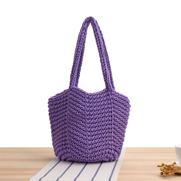 Handbag Made of Handcrafted Macrame with Textured Design Bowlift