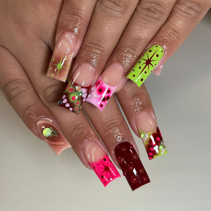 Artistic Decorative Press-On Nail Tips Bowlift