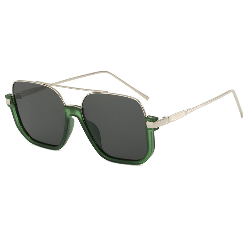 Women's Fashion Sunglasses with Curved Metal Frame and UV Protection Bowlift