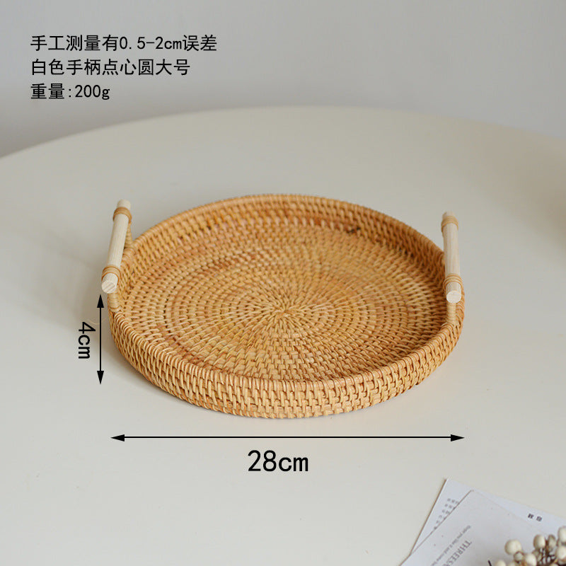 Ladies' round serving platter made from handcrafted natural material Bowlift