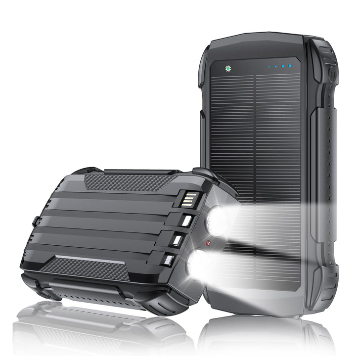 Robust Solar Power Bank with Integrated LED Lighting Bowlift