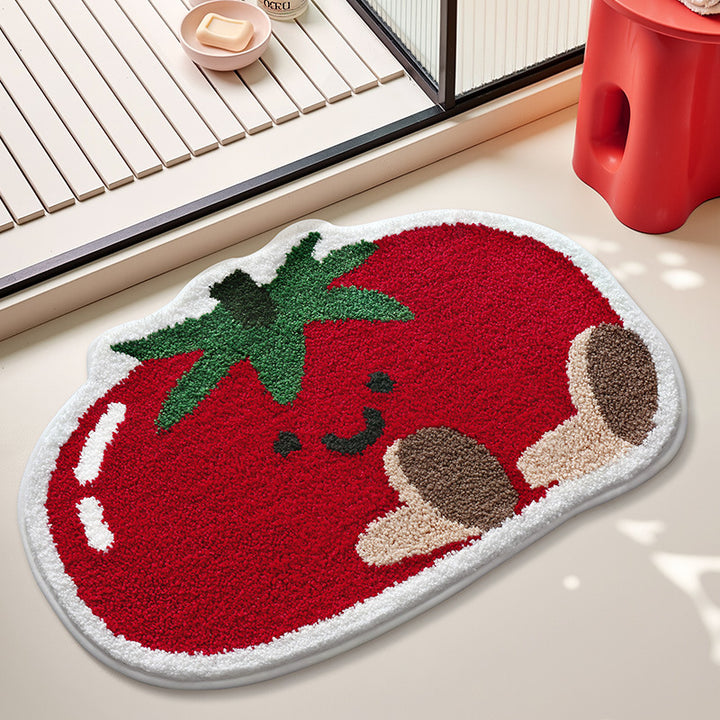 Cute Tomato-Shaped Bath Mat Bowlift