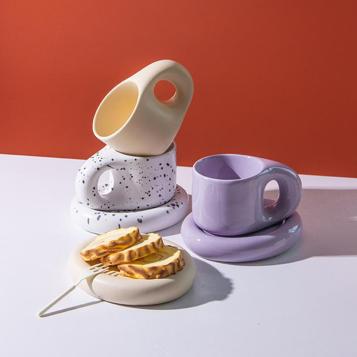 Elegant Curved Ceramic Serving Plate