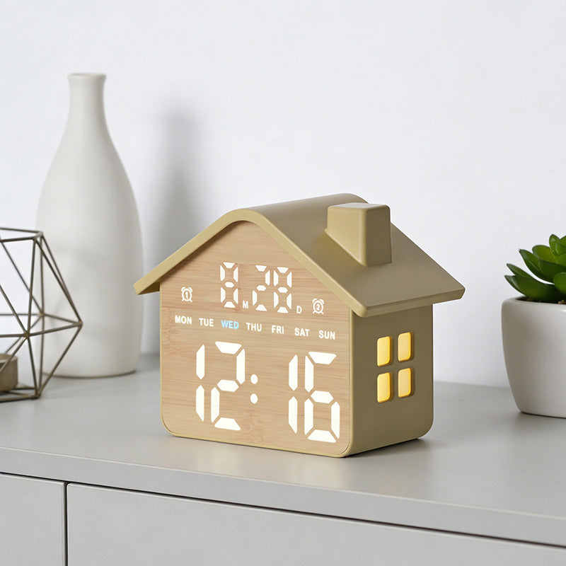 Digital Creative Clock in House Design Bowlift