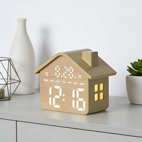 Digital Creative Clock in House Design Bowlift
