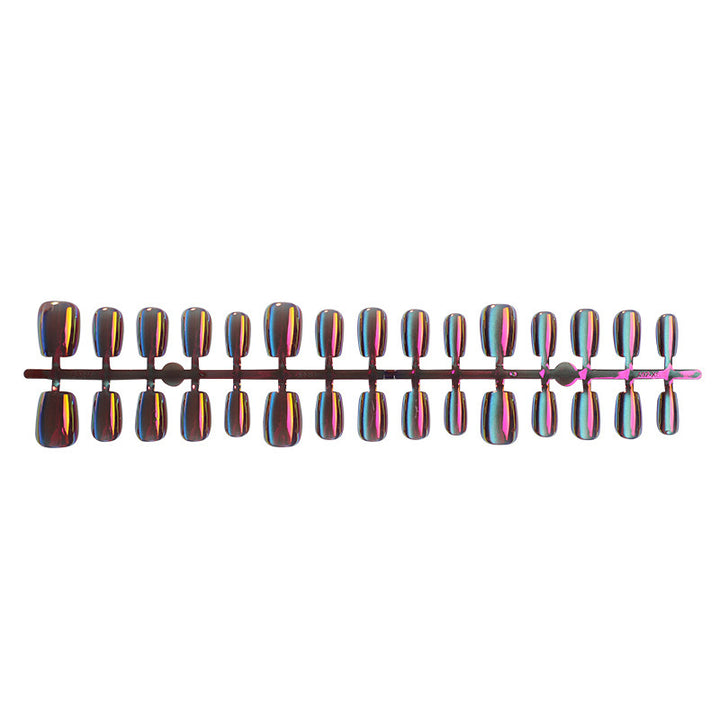 Reflective Press-On Nail Set Bowlift