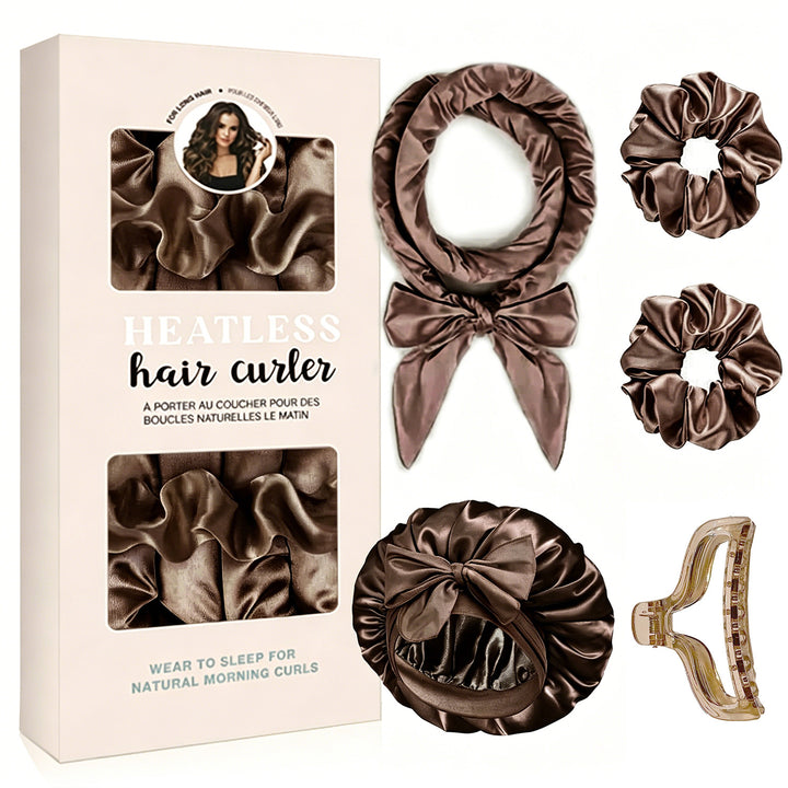 Satin Heatless Hair Curling Set