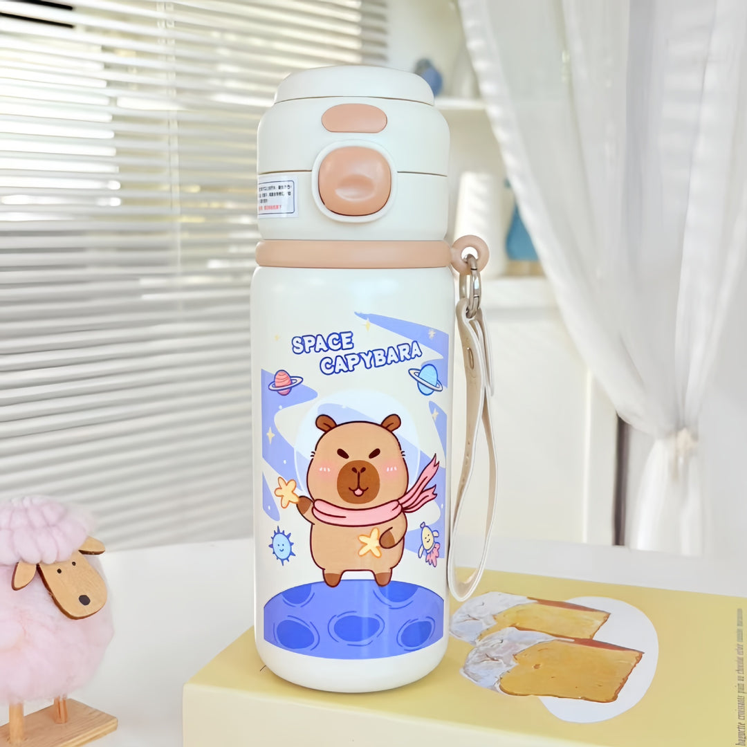 Ladies Insulated Drinking Bottle with Colorfully Designed Animal Motif Bowlift