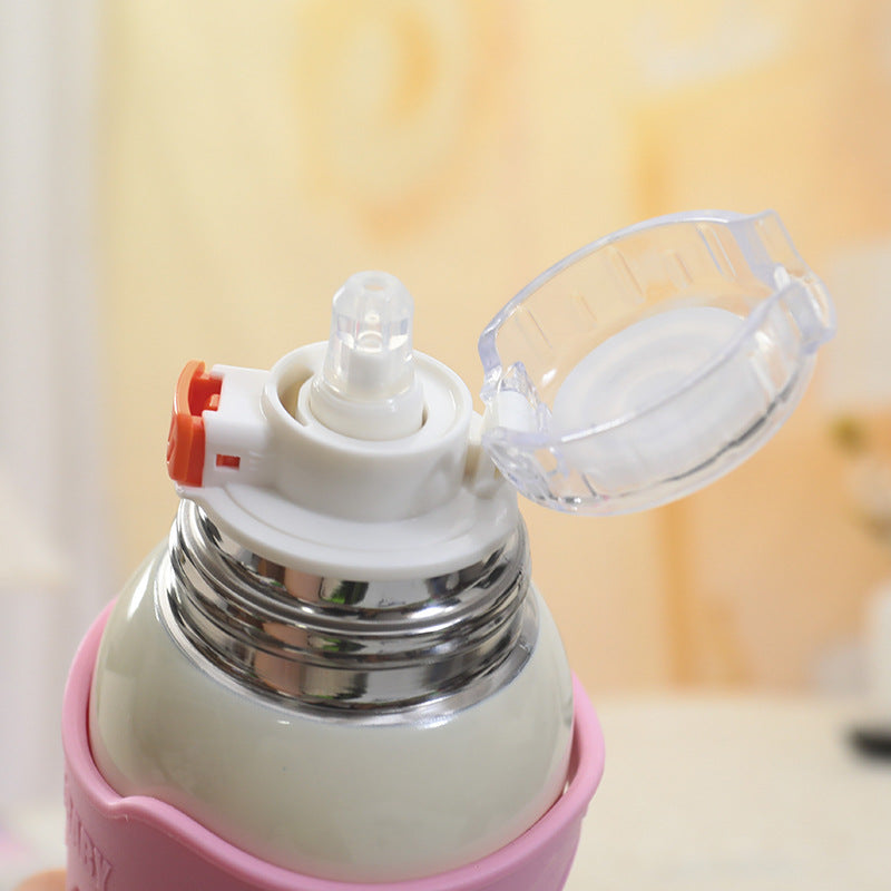 Women's funny insulated bottle with integrated carrying strap Bowlift