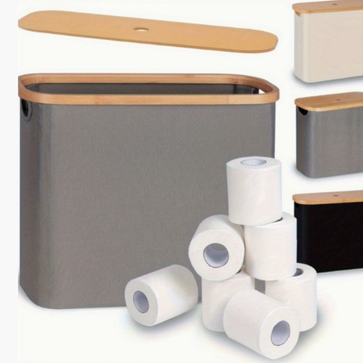 Multifunctional laundry storage box with bamboo lid Bowlift
