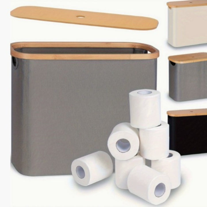 Multifunctional laundry storage box with bamboo lid Bowlift