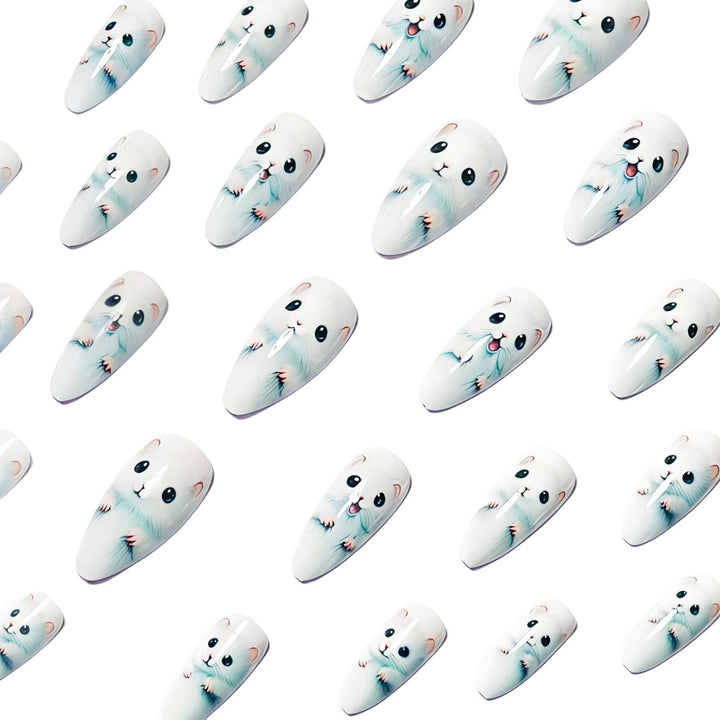 Nail art with cute animal design Bowlift